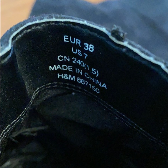 H&M faux suede black booties - Picture 8 of 8